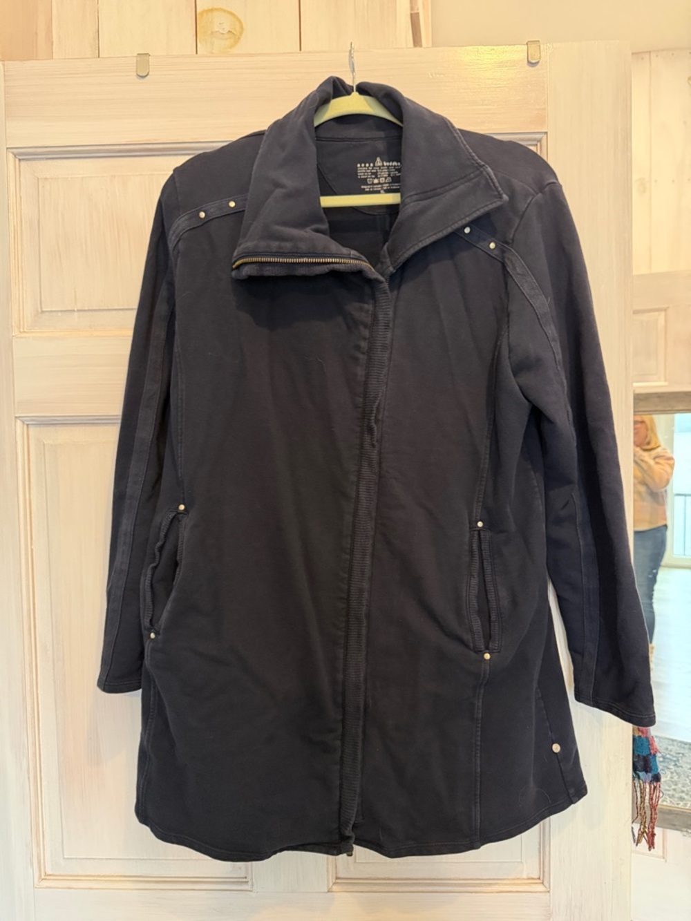 neon buddha Black Long Zip Utility Jacket